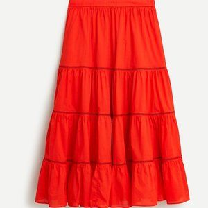 NWT J. Crew Tiered Midi Skirt